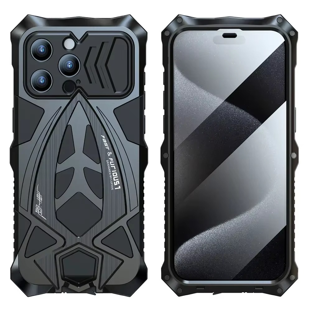 Luxury Apple iPhone Case, MagSafe Compatible, Camera Lens and Screen Protection, Ultra Thin, Shockproof, Magnetic, Full All Around Protection, Metal Armor Shell Cover