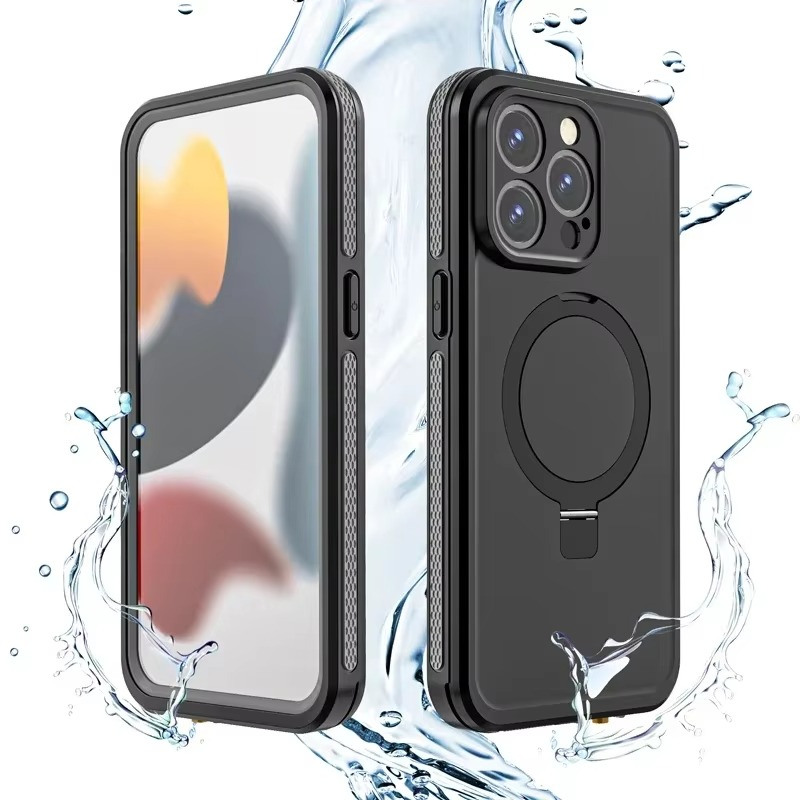 Robust Apple iPhone Case, MagSafe Compatible, Camera Lens and Screen Protection, Ultra Thin, Shockproof, Magnetic, Full All Around Protection, IP68 Waterproof Sports Cover