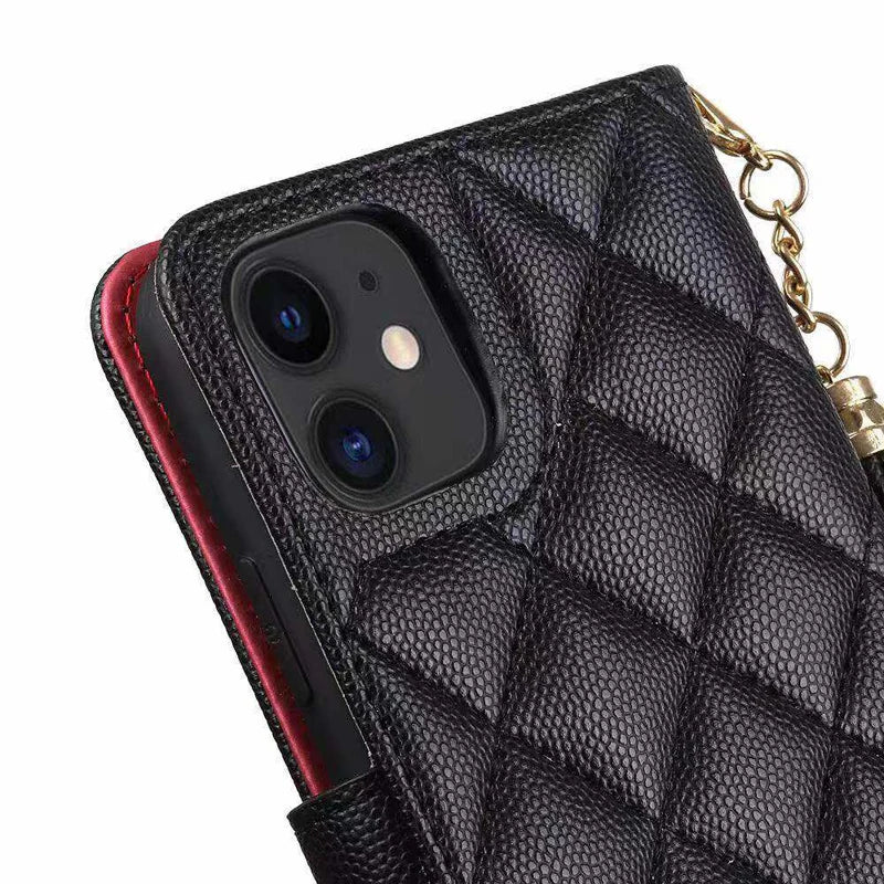 Luxury Wallet Flip Leather iPhone Case – Card Slot, Magnetic Closure, Shockproof Protection, and Premium Design for iPhone