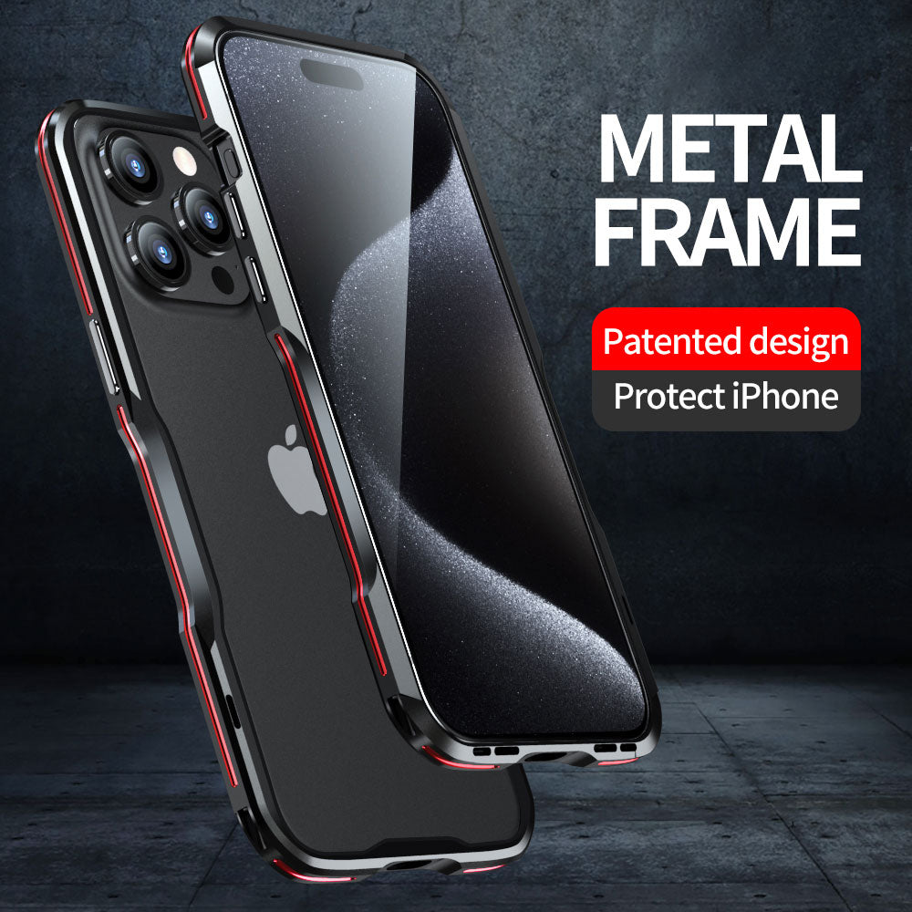 Metal Frame Bumper iPhone Case – Aluminum Detachable Heat Dissipation Cover for iPhone Models, Sleek and Durable Protection