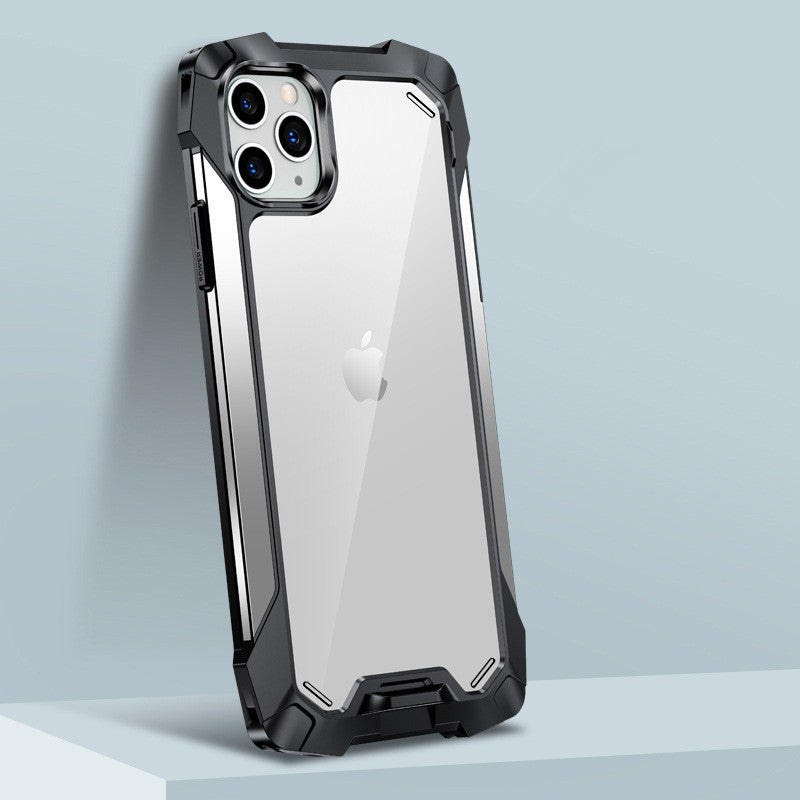 R-Just Silicone Airbag Shockproof iPhone Case – Transparent Armor Cover, Rugged Protection Durable & Secure for iPhone Models