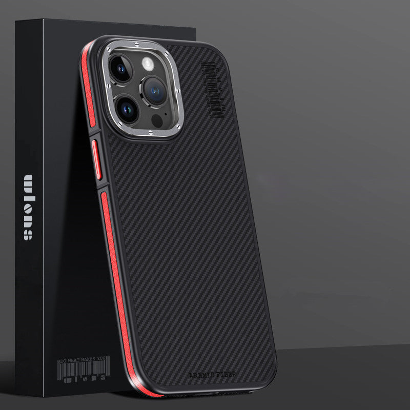 Premium 100% Aramid Fiber Kevlar iPhone Case – 600D Lightweight Compatible Ultra-Thin Protective Cover for iPhone Models