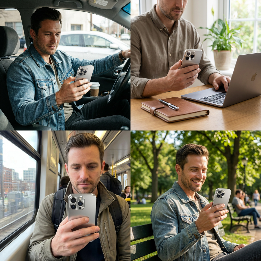 Luxury Shockproof Magnetic iPhone Case - Slim Aluminum Frame with Full Lens Protection, Wireless Charging Compatible, Durable Metal Cover Design