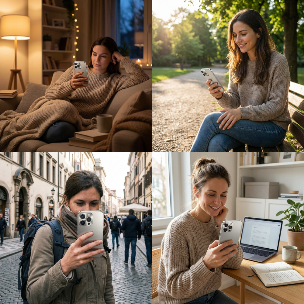 Luxury Shockproof Magnetic iPhone Case - Slim Aluminum Frame with Full Lens Protection, Wireless Charging Compatible, Durable Metal Cover Design