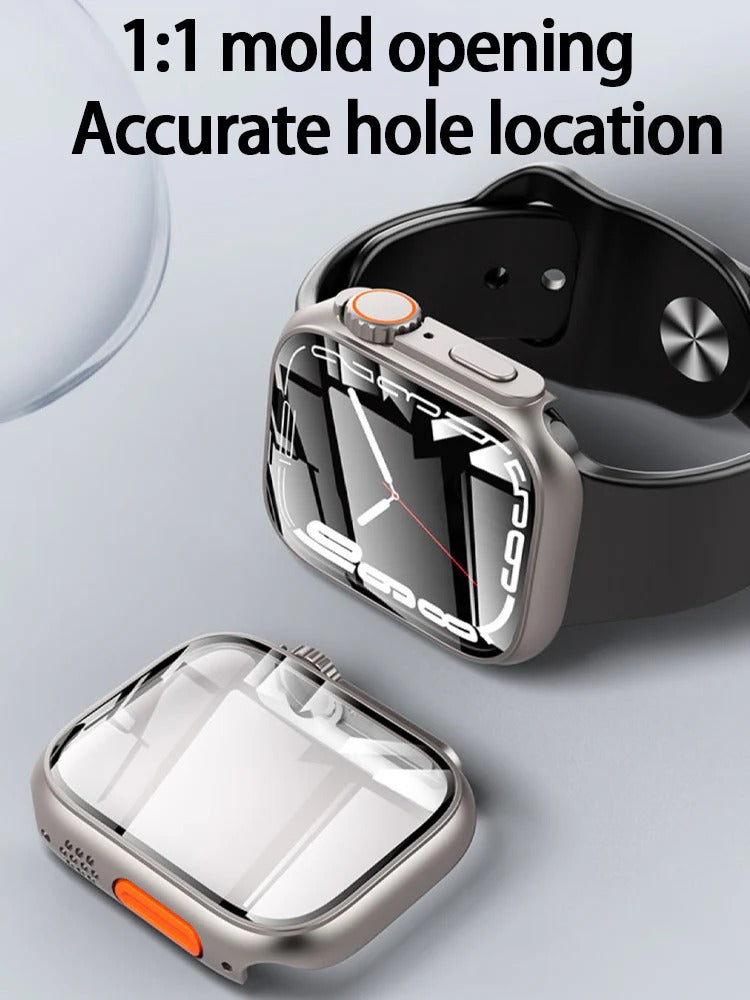 Premium Smartwatch Case with Tempered Glass – Full Cover Shockproof Screen Protector, Ultra-Thin Touch-Sensitive Bumper for 40mm 41mm 44mm 45mm
