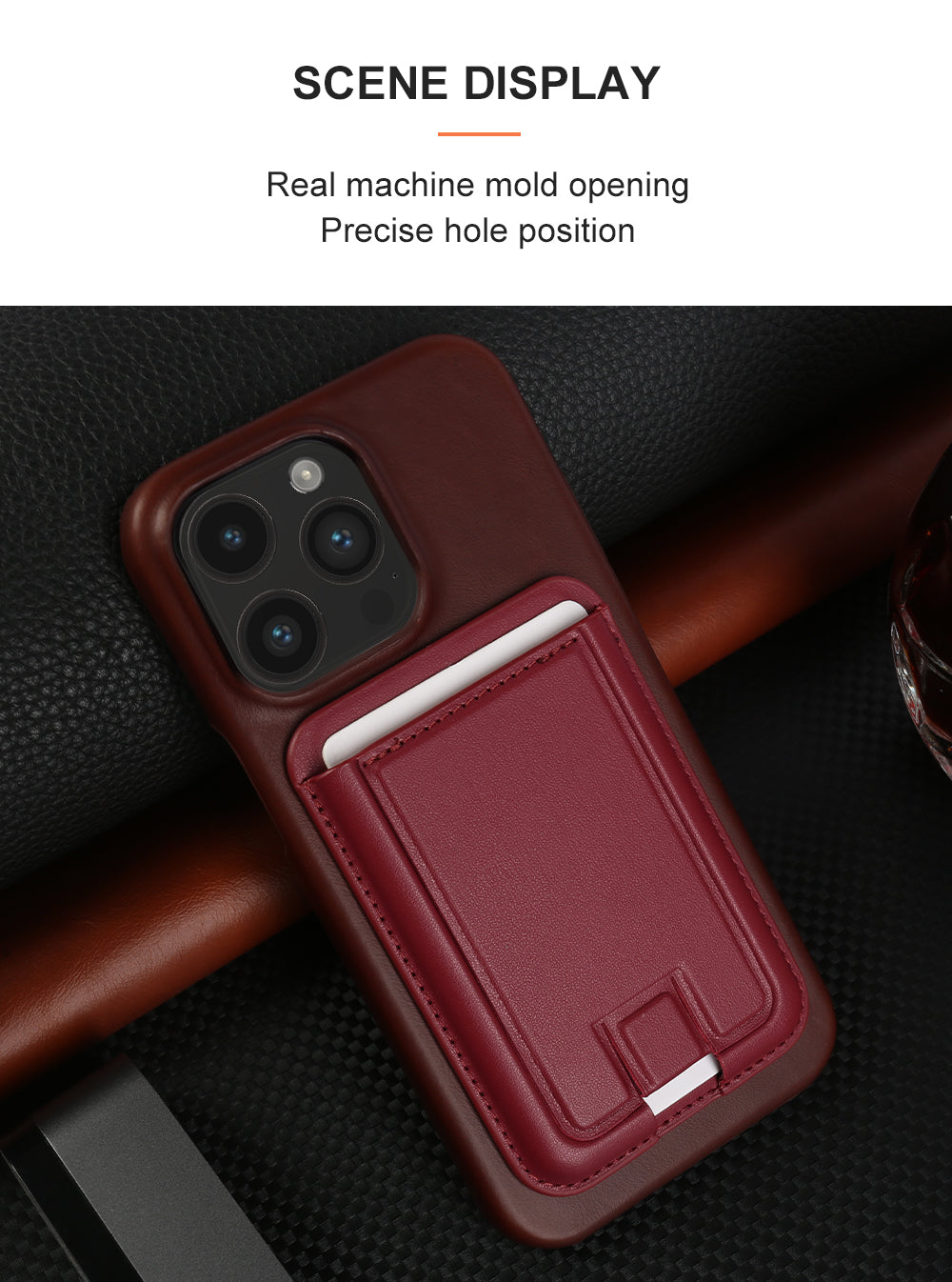 Luxury MagSafe Wallet iPhone Case– Genuine Leather, Magnetic Wireless Charging, Card Holder, Shockproof Protection, Premium Design for iPhone Models