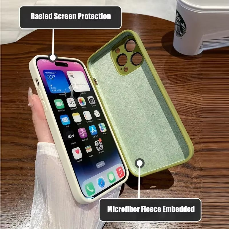 Luxury Apple iPhone Case MagSafe Compatible, Camera Lens & Screen Protection Cover with Silicone Matte Soft Finish
