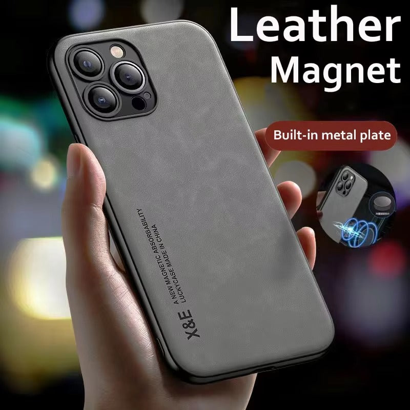 Luxury Magnetic Leather MagSafe iPhone Case – Wireless Charging, Shockproof & Stylish Protection | Case for iPhone