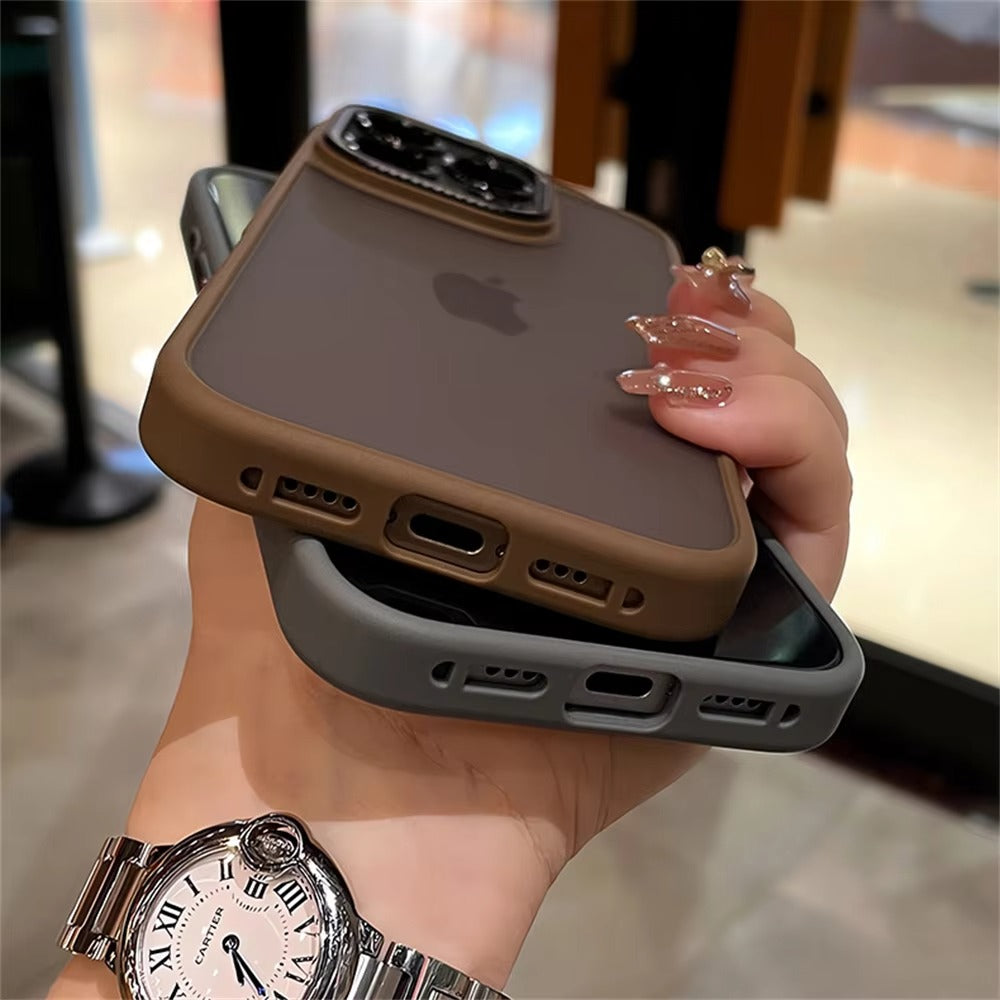 Luxury Apple iPhone Case MagSafe Compatible, Camera Lens & Screen Protection, Cover with Matte Clear Hard PC Shell