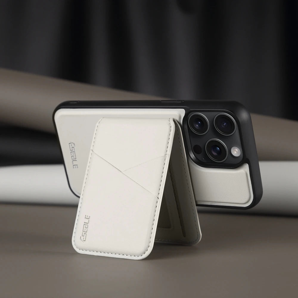 Luxury Magnetic Leather Wallet iPhone Case – 2-in-1 MagSafe Card Holder, Kickstand, Shockproof Protection, Premium Design, Wireless Charging Compatible for iPhone Models