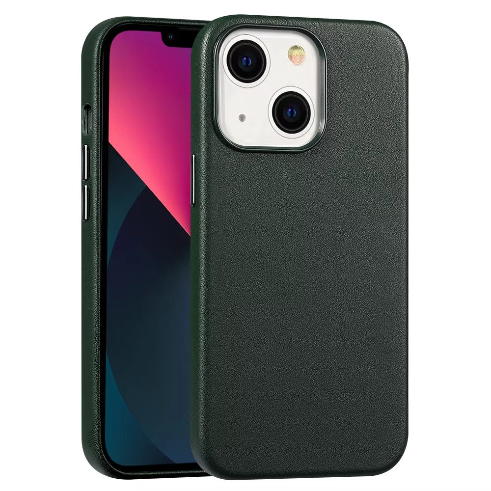 Premium Genuine Leather iPhone Case – 360° Full Protection, Luxury Armor Shell, Stylish & Durable Back Cover Case for iPhone