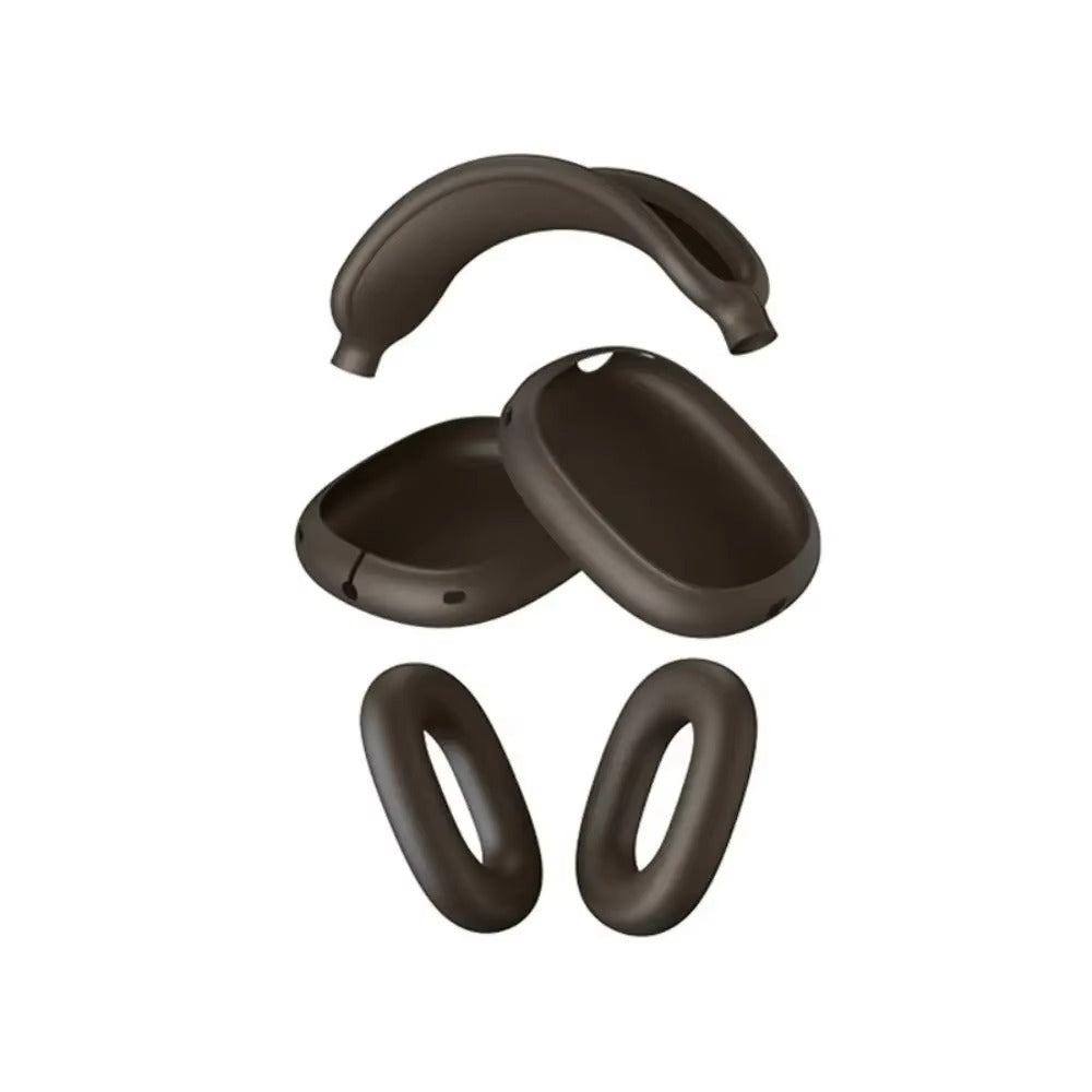 Premium 3-in-1 AirPods Max Protective Case Set – Soft Silicone Ear Pad Covers, TPU Transparent Shell & Headband Sleeve, Scratchproof, Anti-Yellowing, Precise Fit