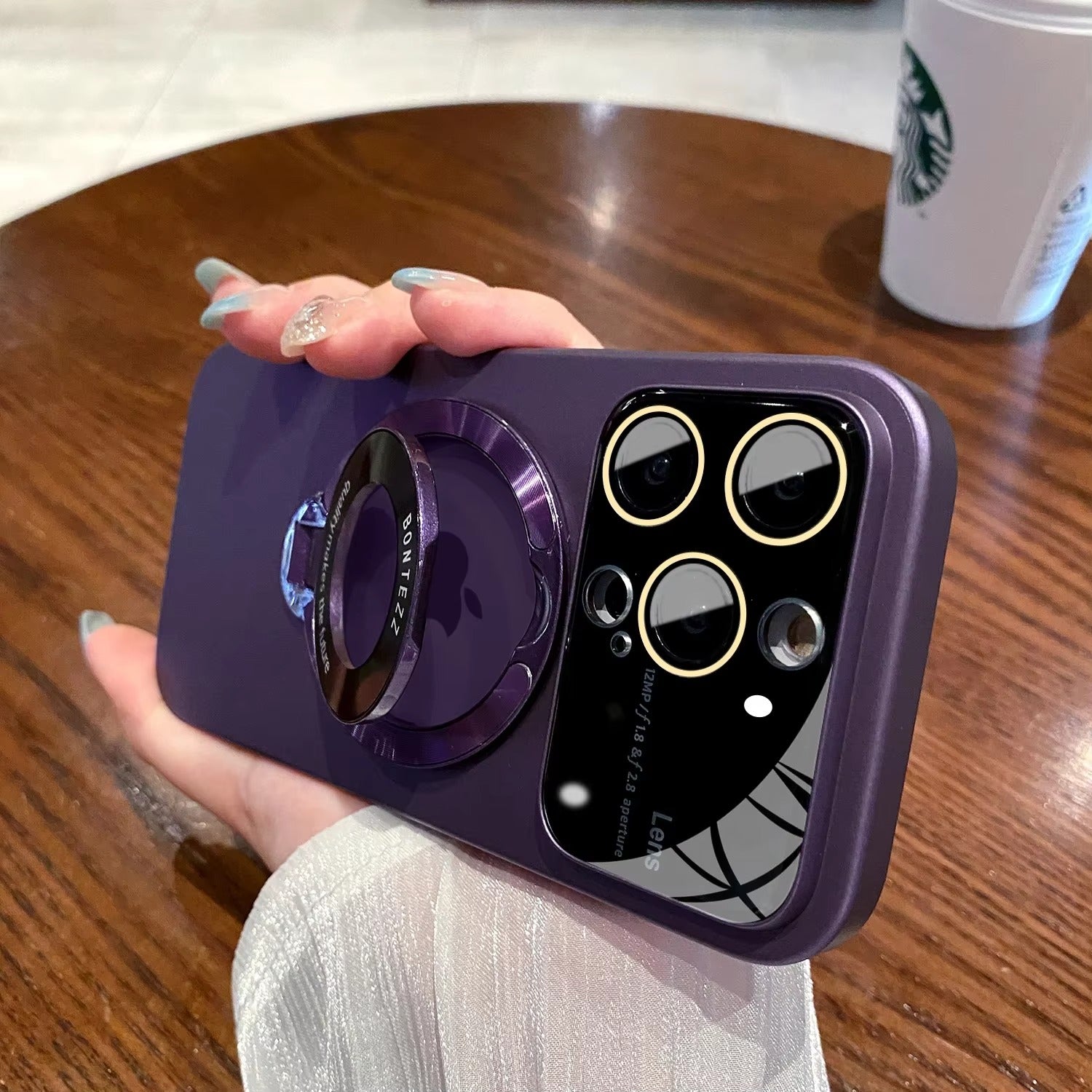 High Quality Apple iPhone Case MagSafe Compatible, Camera Lens & Screen Protection, Cover with PC Shell & Stand Bracket