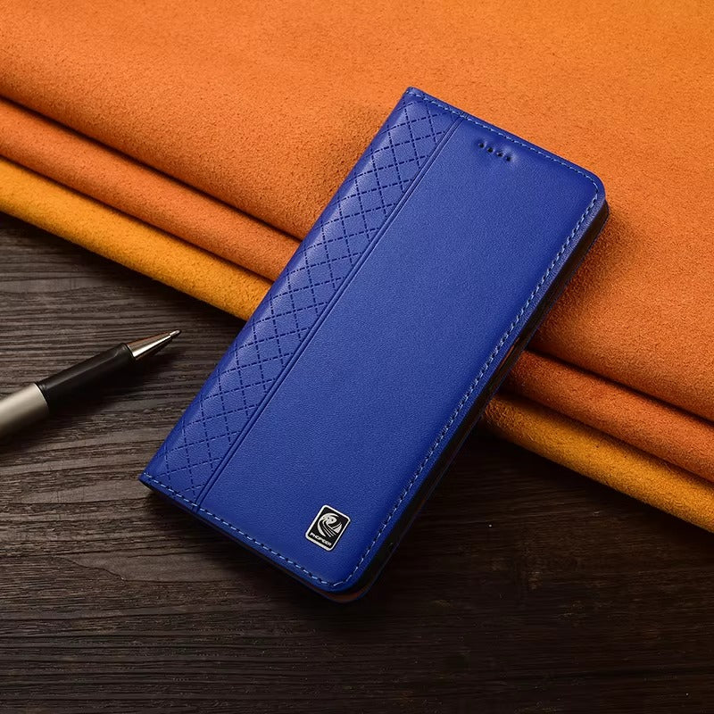 Luxury Nappa Real Leather iPhone Case – Business Wallet Flip Cover, Stylish & Durable Protection | Case for iPhone