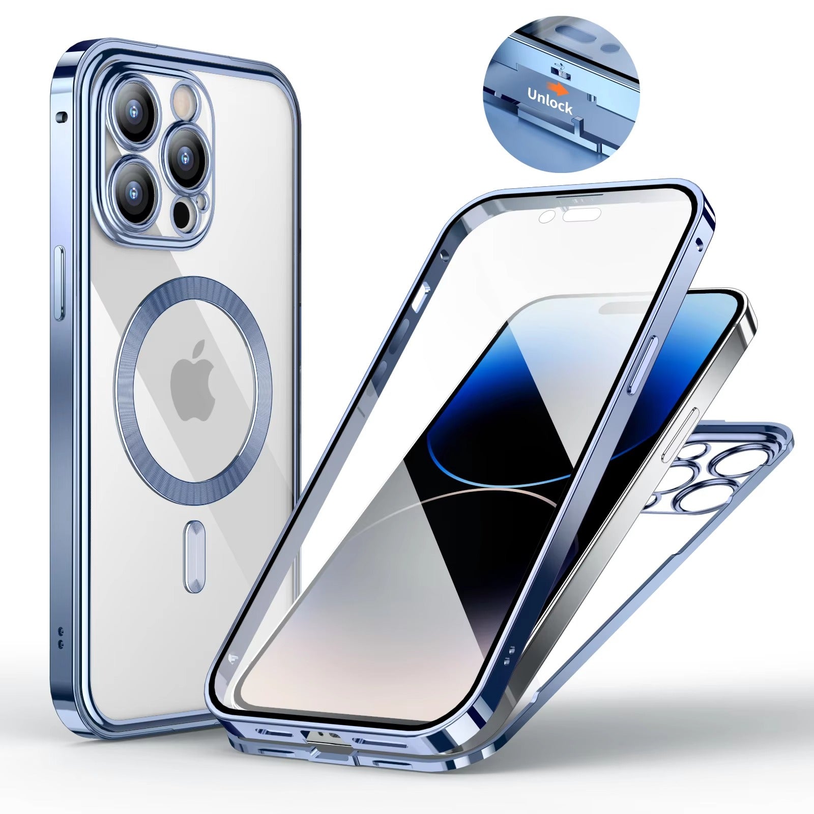 Robust Apple iPhone Case MagSafe Compatible, Camera Lens & Screen Protection, Cover with 10FT Military Glass Shield