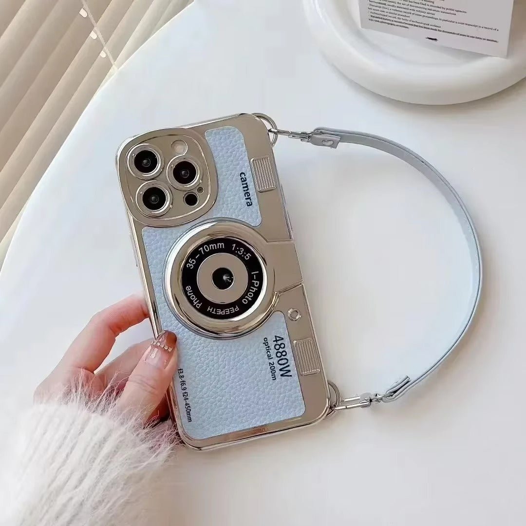 Luxury Apple iPhone Case, MagSafe Compatible, Camera Lens and Screen Protection, Ultra Thin, Shockproof, Magnetic, Full All Around Protection, 3D Retro Camera Cover
