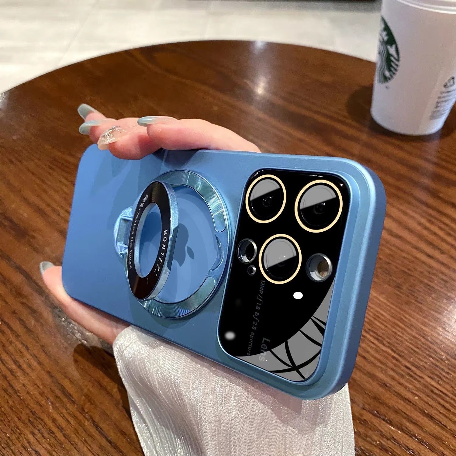 High Quality Apple iPhone Case MagSafe Compatible, Camera Lens & Screen Protection, Cover with PC Shell & Stand Bracket