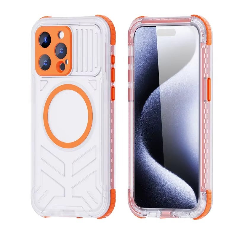 Luxury Apple iPhone Case MagSafe Compatible, Camera Lens & Screen Protection, Cover with IP68 Sealed Sport Design