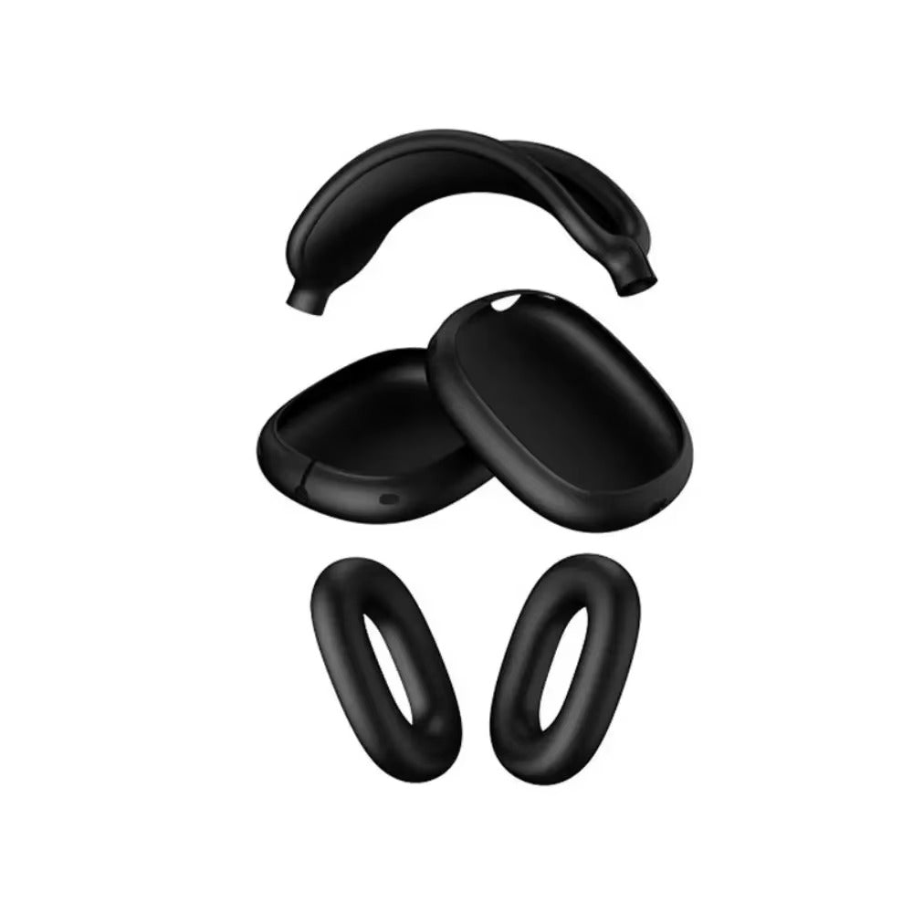 Premium 3-in-1 AirPods Max Protective Case Set – Soft Silicone Ear Pad Covers, TPU Transparent Shell & Headband Sleeve, Scratchproof, Anti-Yellowing, Precise Fit