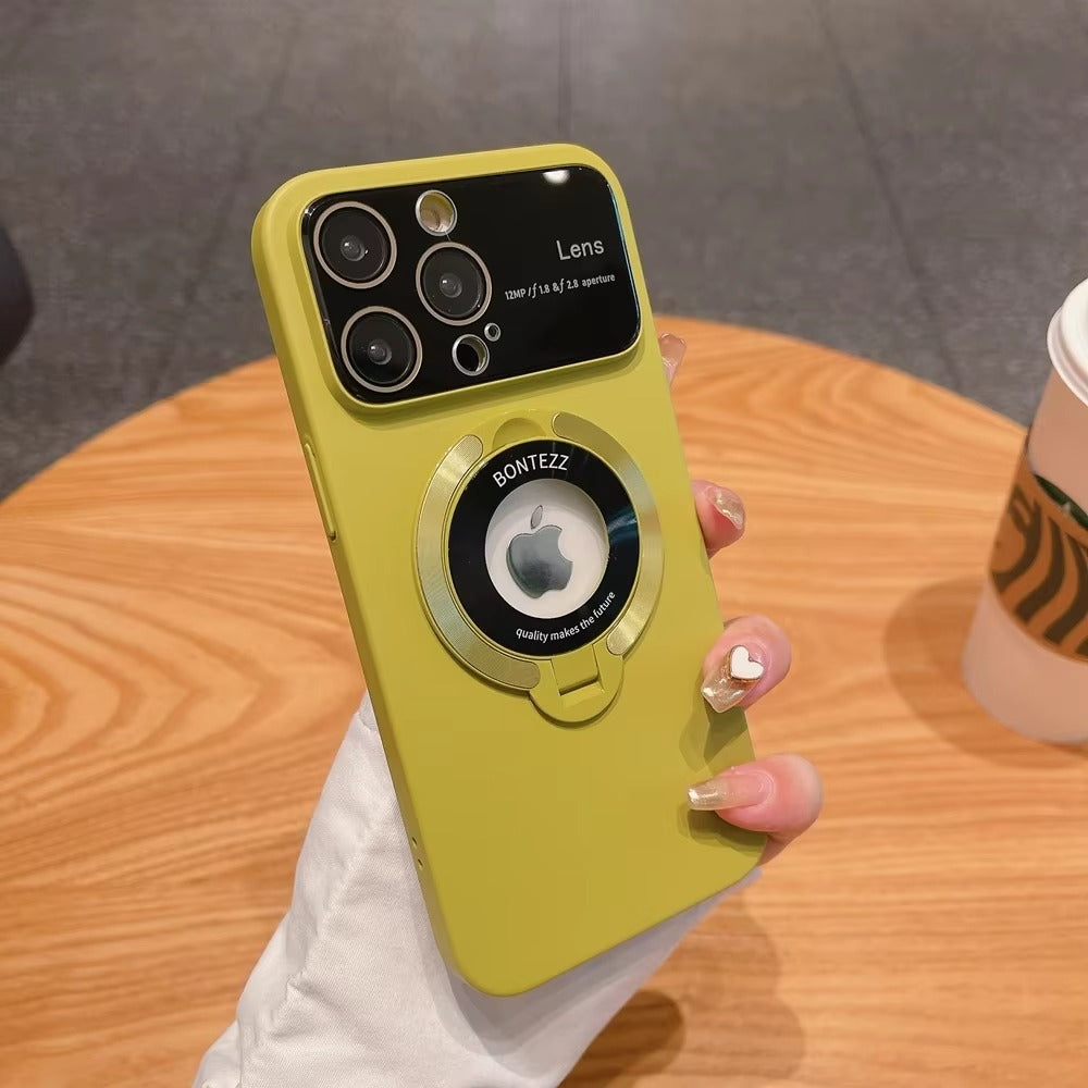 High Quality Apple iPhone Case MagSafe Compatible, Camera Lens & Screen Protection, Cover with PC Shell & Stand Bracket