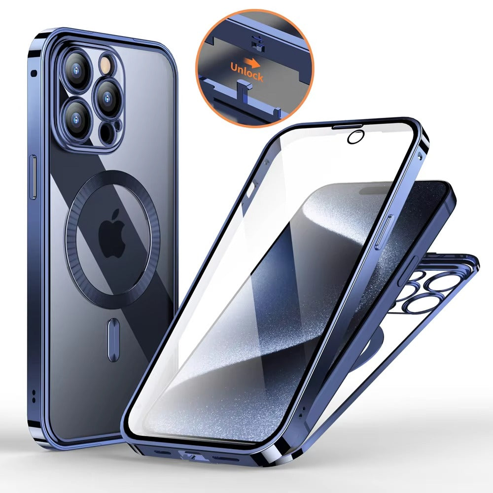 Robust Apple iPhone Case MagSafe Compatible, Camera Lens & Screen Protection, Cover with 10FT Military Glass Shield