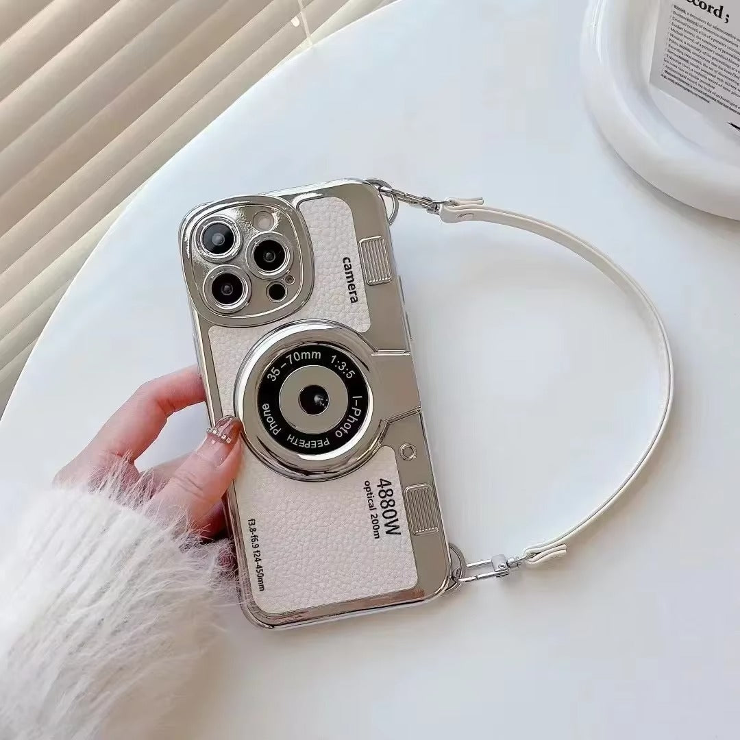 Luxury Apple iPhone Case, MagSafe Compatible, Camera Lens and Screen Protection, Ultra Thin, Shockproof, Magnetic, Full All Around Protection, 3D Retro Camera Cover