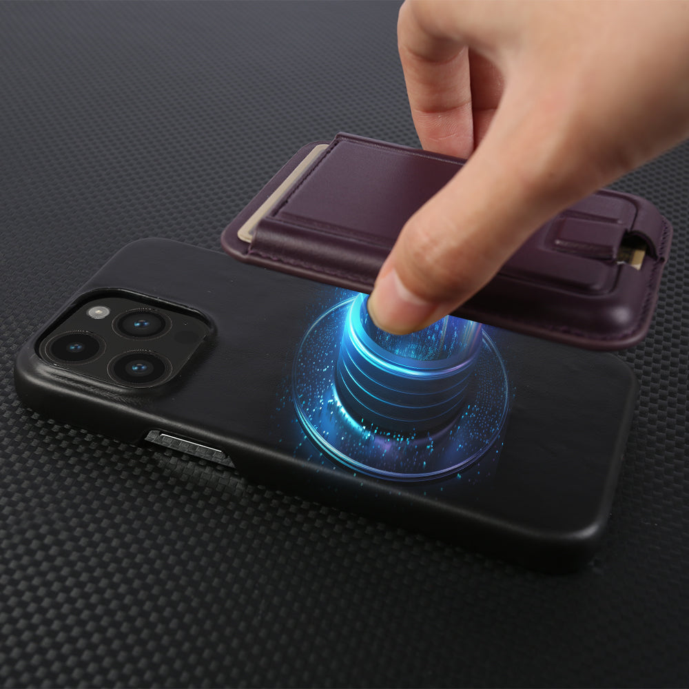 Luxury MagSafe Wallet iPhone Case– Genuine Leather, Magnetic Wireless Charging, Card Holder, Shockproof Protection, Premium Design for iPhone Models