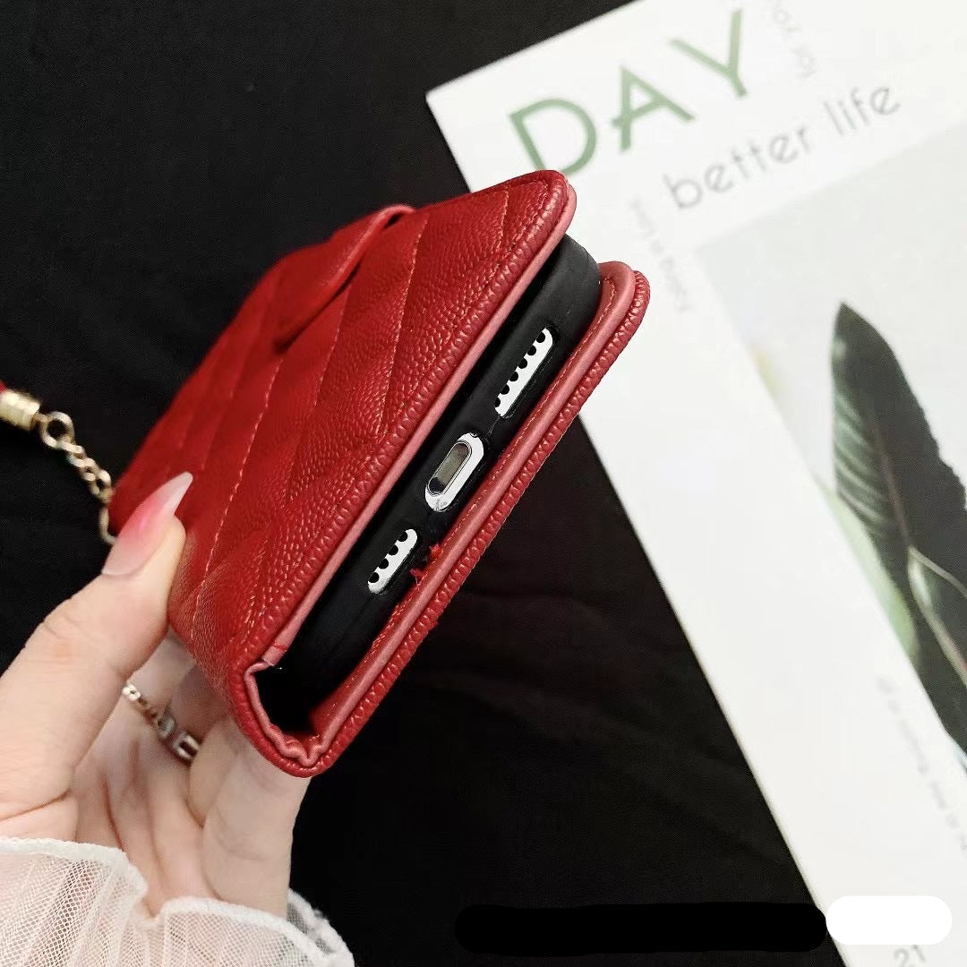 Luxury Wallet Flip Leather iPhone Case – Card Slot, Magnetic Closure,  Shockproof Protection, and Premium Design for iPhone