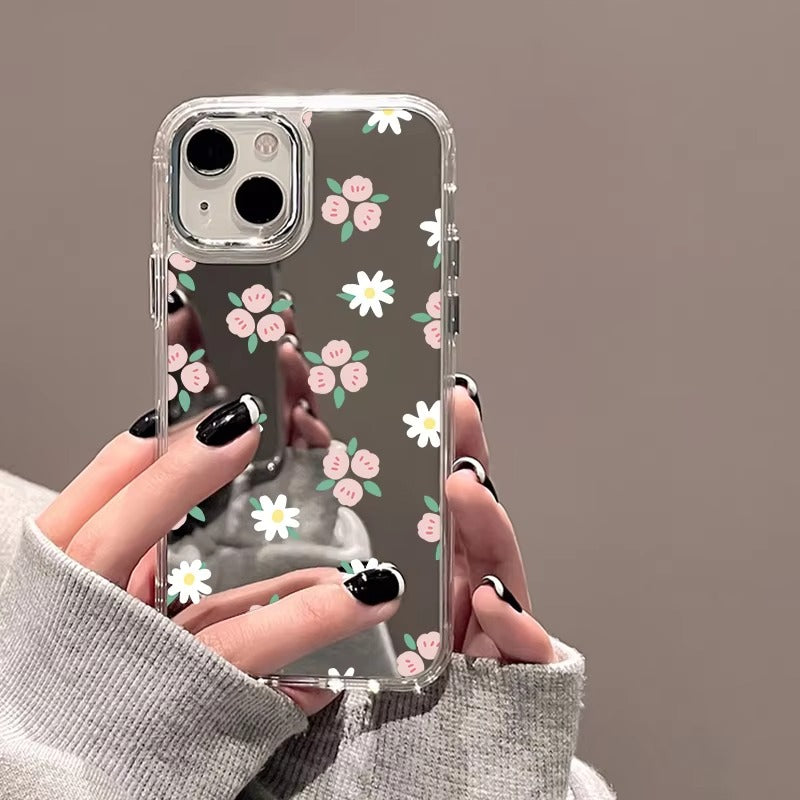 Luxury Apple iPhone Case, MagSafe Compatible, Camera Lens and Screen Protection, Ultra Thin, Shockproof, Magnetic, Full All Around Protection, Heart Mirror Soft Cover