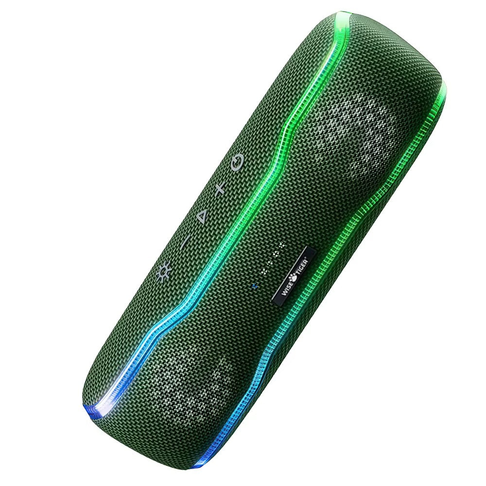 Premium Portable Bluetooth Speaker – IPX7 Waterproof Outdoor Sound Box with 25W Stereo Output, Colorful LED Lights, BT 5.3 Surround Sound System