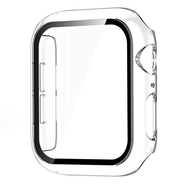 Premium Glass Screen Protector with Case Cover – Full Coverage Shockproof Protective Shell for 38mm to 45mm Smartwatch