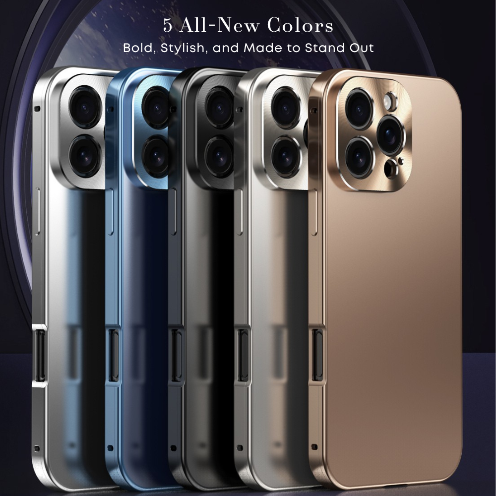 Luxury Shockproof Magnetic Phone Case - Slim Aluminum Frame with Full Lens Protection, Wireless Charging Compatible