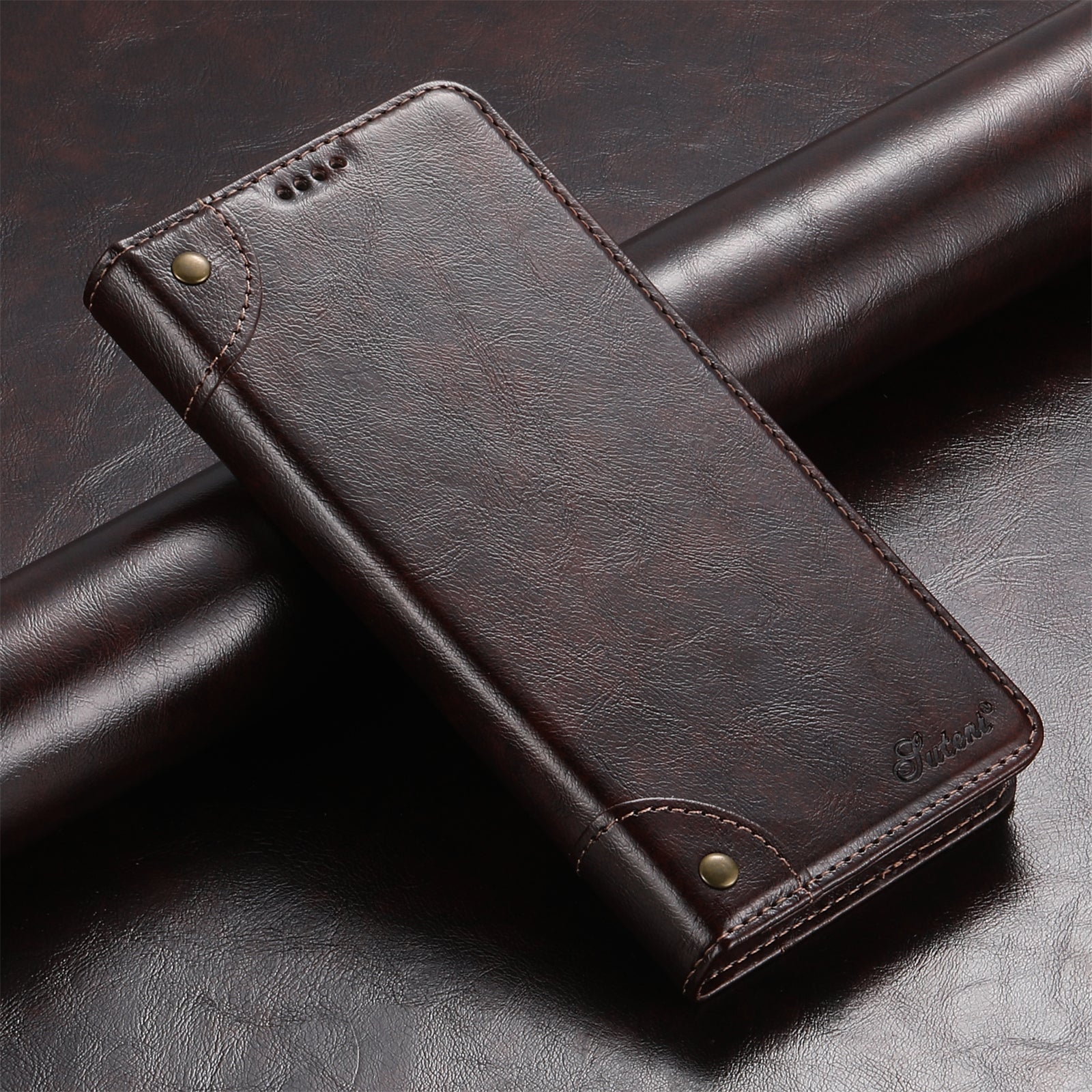 Retro Leather Wallet iPhone Case – Magnetic Closure, Card Slots, Shockproof Protection Durable PU Leather Cover for iPhone
