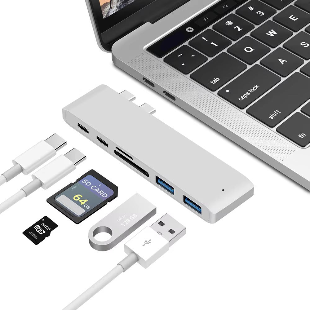 High-Speed USB-C Hub with HDMI 4K, Thunderbolt 3, USB 3.0, SD/TF Card Reader, PD Charging – Type-C Adapter Dock for MacBook Air, Pro, and USB-C Laptops