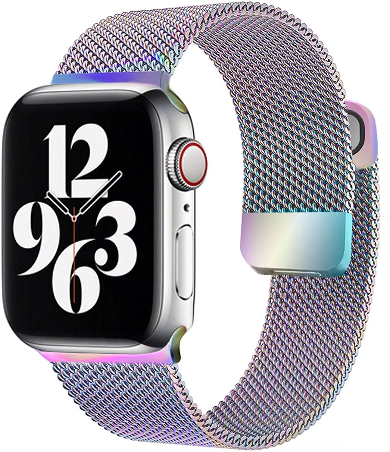 Luxury Magnetic Stainless Steel Watch Band – Adjustable Milanese Loop , Slim Metal Bracelet for 40–49mm Smartwatches