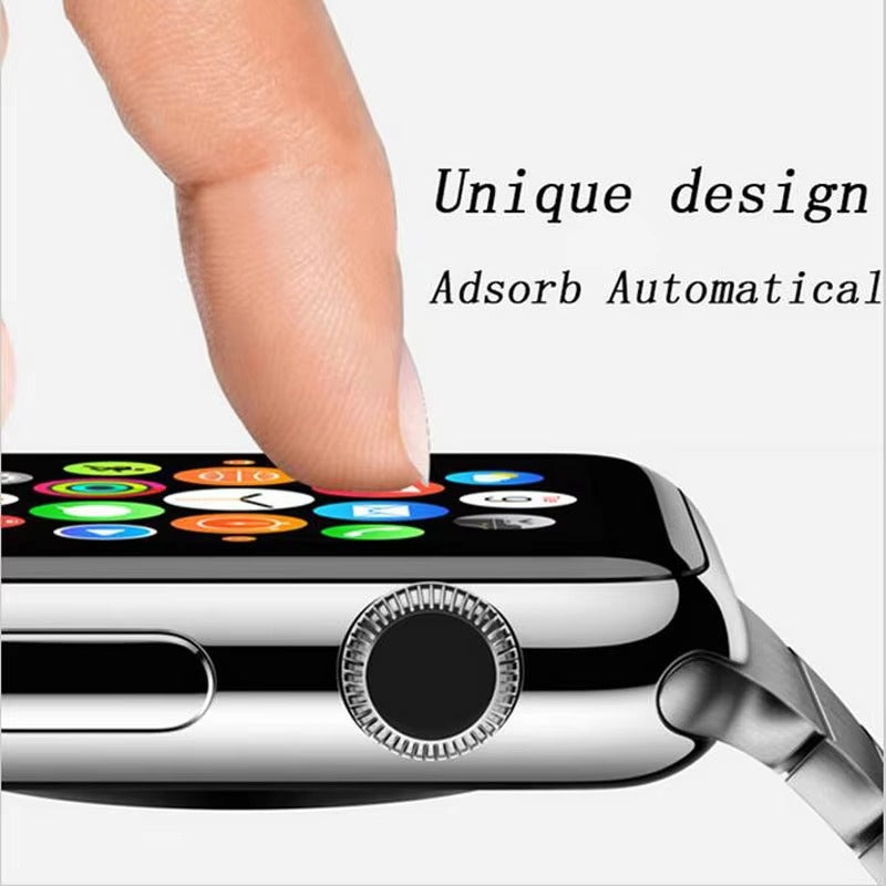 Premium 3D Full Cover Tempered Glass Screen Protector for Apple Watch – Anti-Fingerprint, Shockproof Case Bundle 38mm–49mm