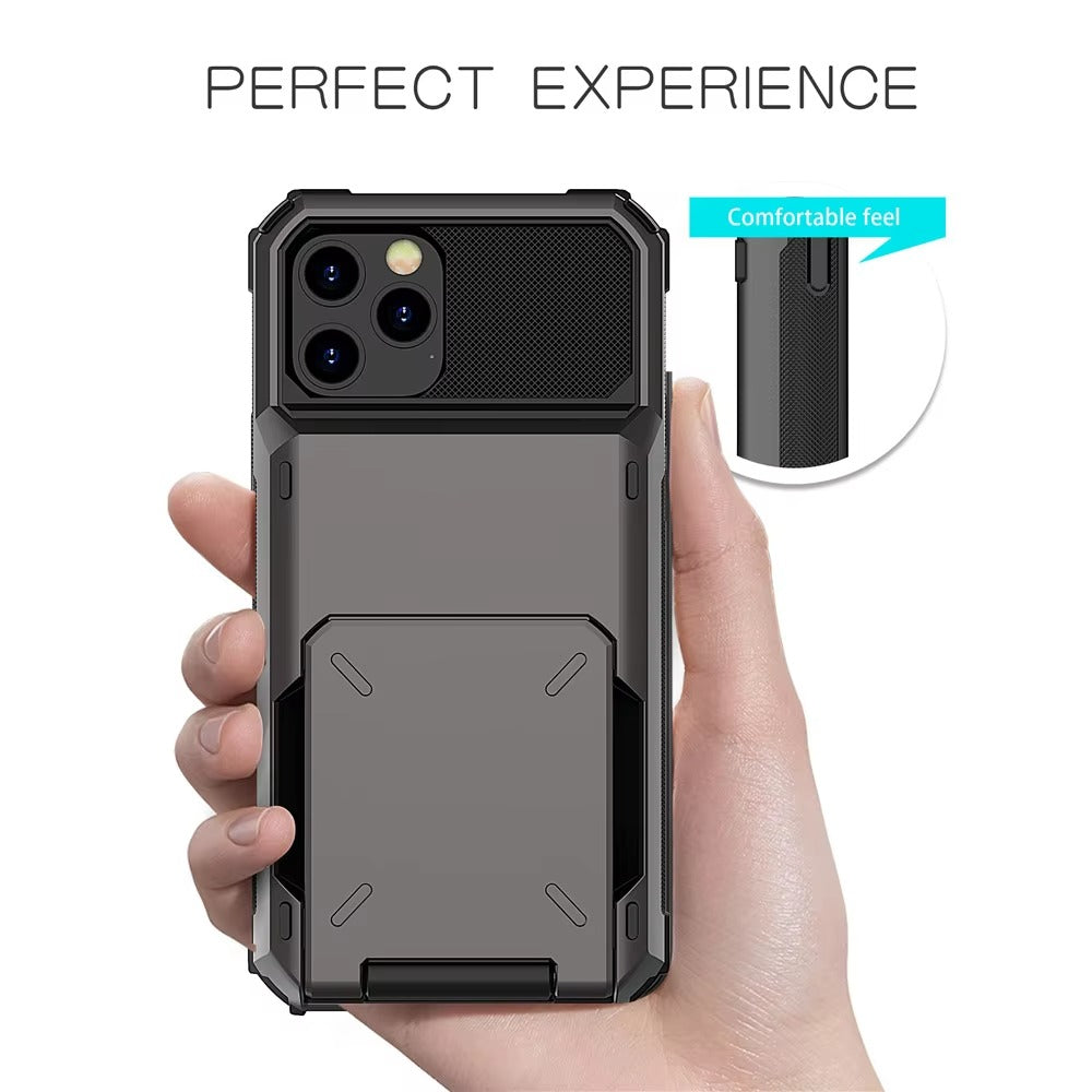 Luxury Wallet Apple iPhone Case, MagSafe Compatible Shockproof Cover with Camera Screen Protection, 4 Card Slot Holder Design