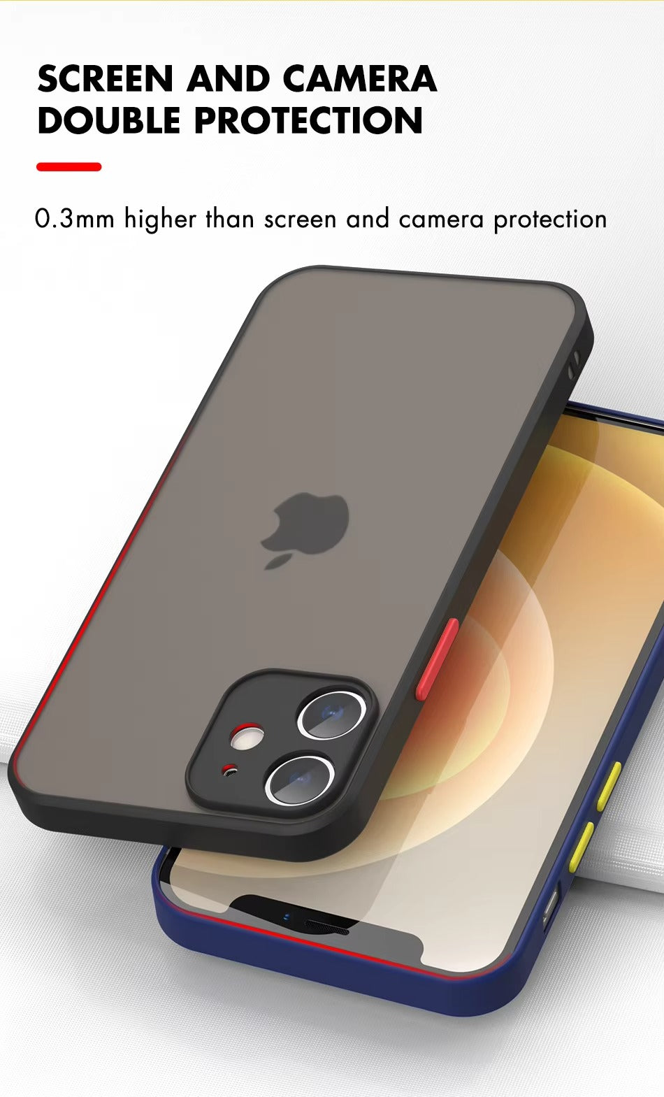 Robust Apple iPhone Case, MagSafe Compatible, Camera Lens & Screen Protection, Ultra Thin, Shockproof, Magnetic Full All Around Cover – Matte Armor Case with Clear Silicone Edges & Hard PC Back for Durable Protection