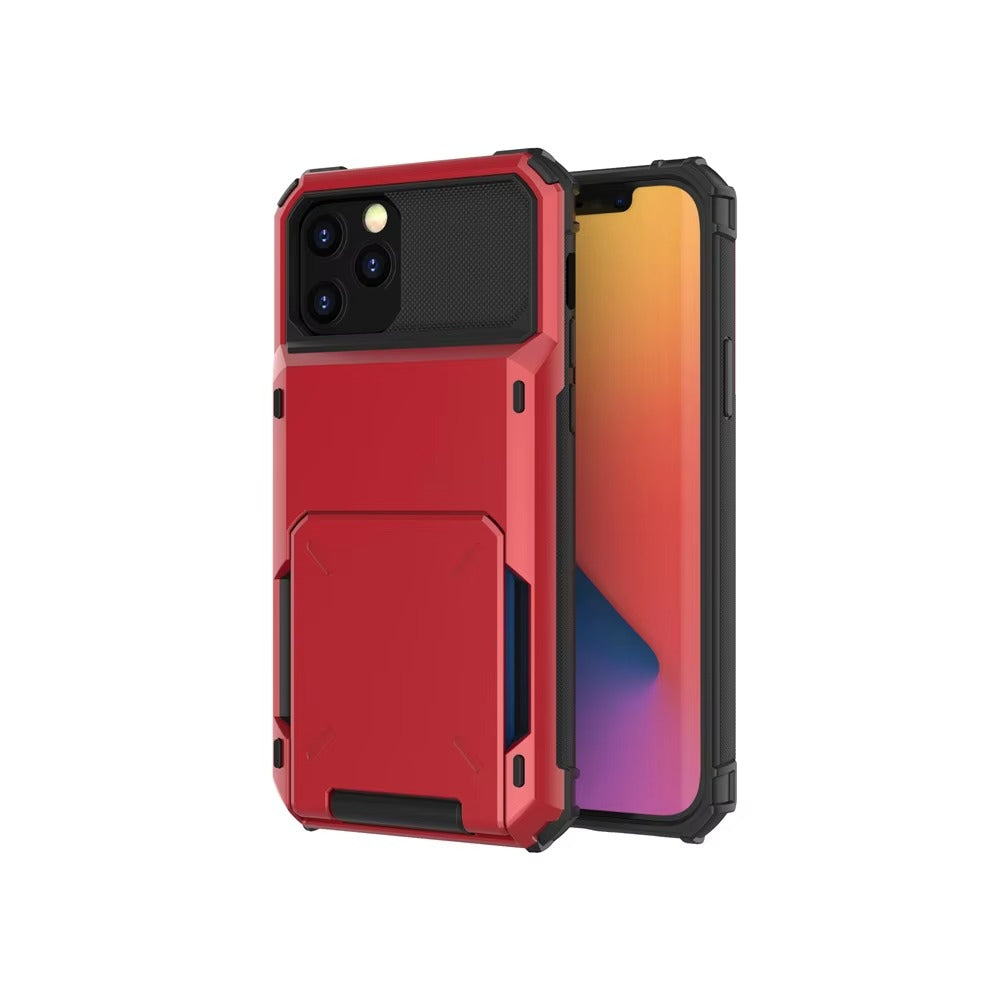 Luxury Wallet Apple iPhone Case, MagSafe Compatible Shockproof Cover with Camera Screen Protection, 4 Card Slot Holder Design