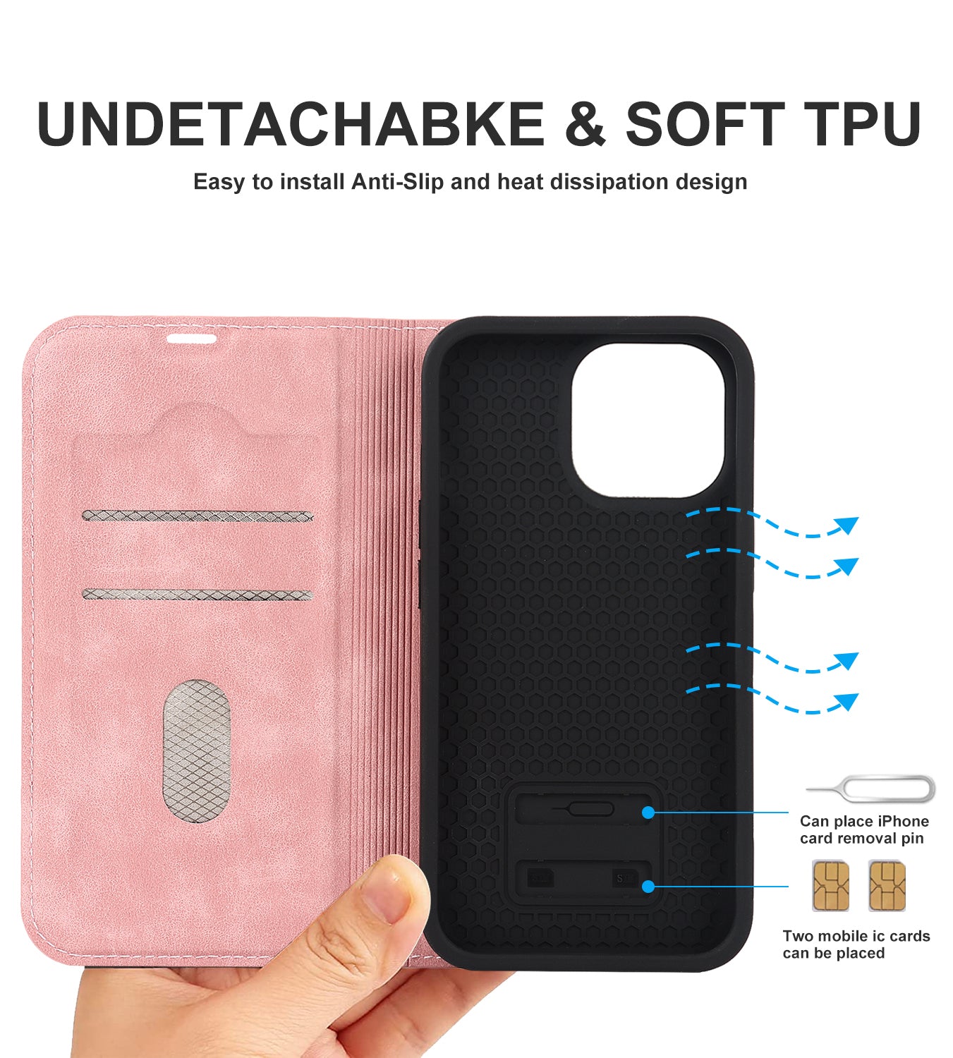 Luxury Magnetic Leather Wallet iPhone Case – MagSafe Wireless Charging, Card Slot, Stand Feature, Premium Protection, Stylish & Durable Cover