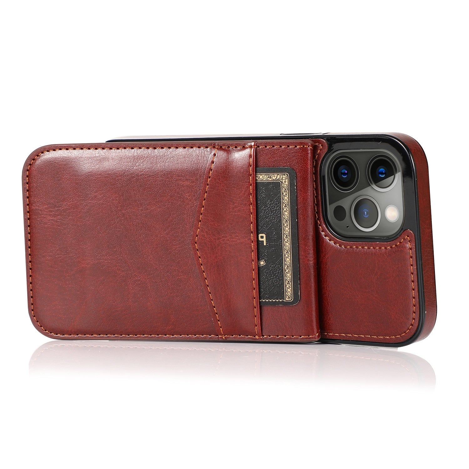 Luxury Flip Leather Wallet iPhone Case – Credit Card Holder, Kickstand, Premium & Durable Protection | Case for iPhone