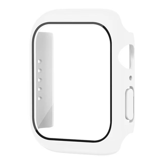 Premium Glass Screen Protector with Case Cover – Full Coverage Shockproof Protective Shell for 38mm to 45mm Smartwatch