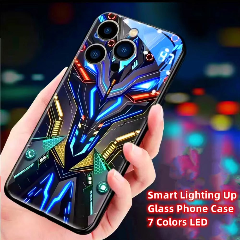 Premium Apple iPhone Case, MagSafe Compatible, Camera Lens and Screen Protection, Ultra Thin, Shockproof, Magnetic, Full All Around Protection, LED Glowing Armor Cover