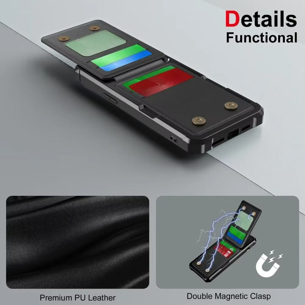 Premium Apple iPhone Case, MagSafe Compatible, Camera Lens and Screen Protection, Ultra Thin, Shockproof, Magnetic, Full All Around Protection, Flip Wallet Stand Cover