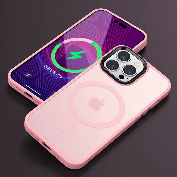 Premium Apple iPhone Case, MagSafe Compatible, Camera Lens & Screen Protection, Ultra Thin, Shockproof, Magnetic Full All Around Cover – Matte Translucent Frosted Case with Wireless Charging Support & Sleek Finish