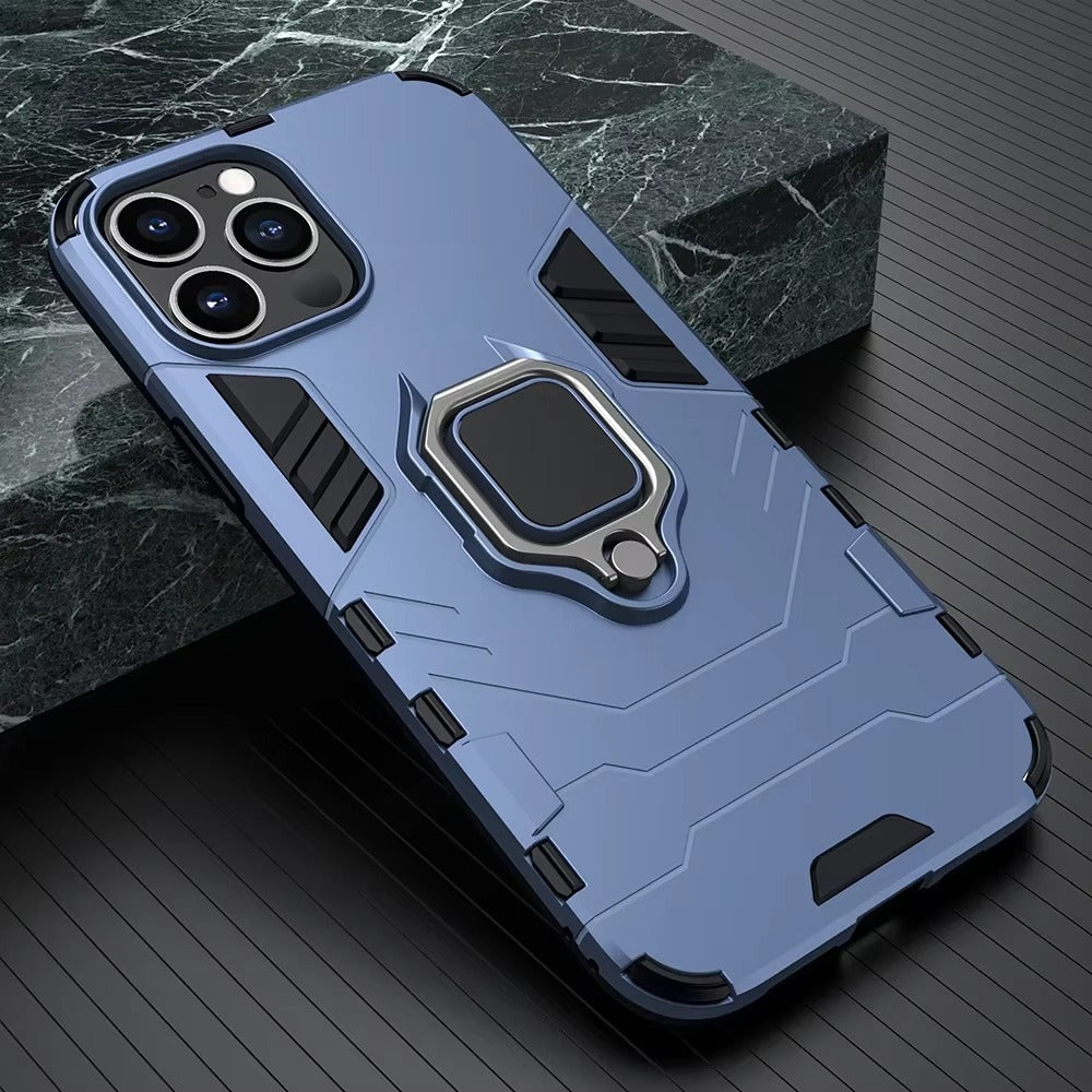 Robust Apple iPhone Case, MagSafe Compatible, Camera Lens and Screen Protection, Ultra Thin, Shockproof, Magnetic, Full All Around Protection, Armor Ring Stand Cover