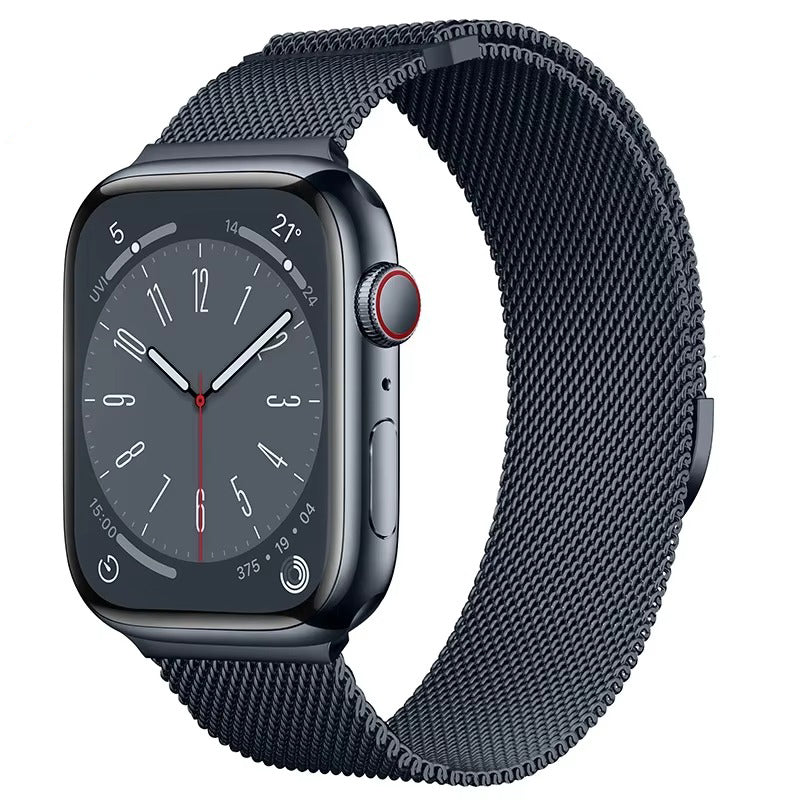 Luxury Magnetic Stainless Steel Watch Band – Adjustable Milanese Loop , Slim Metal Bracelet for 40–49mm Smartwatches
