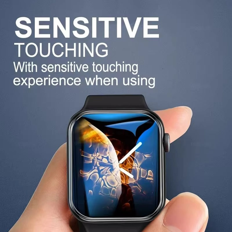 Premium 3D Full Cover Tempered Glass Screen Protector for Apple Watch – Anti-Fingerprint, Shockproof Case Bundle 38mm–49mm