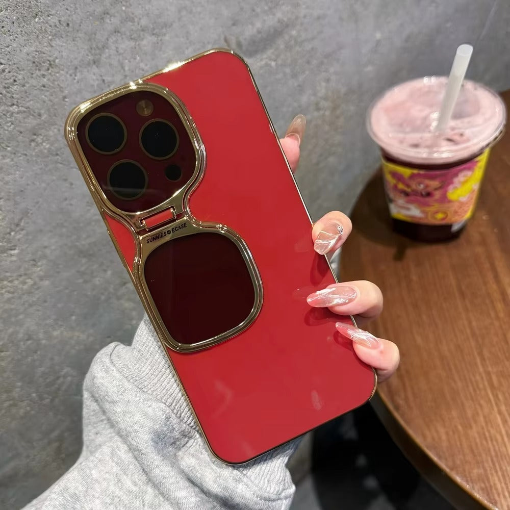 Premium Apple iPhone Case, MagSafe Compatible, Camera Lens and Screen Protection, Ultra Thin, Shockproof, Magnetic, Full All Around Protection, Fold Lens Stand Holder Cover