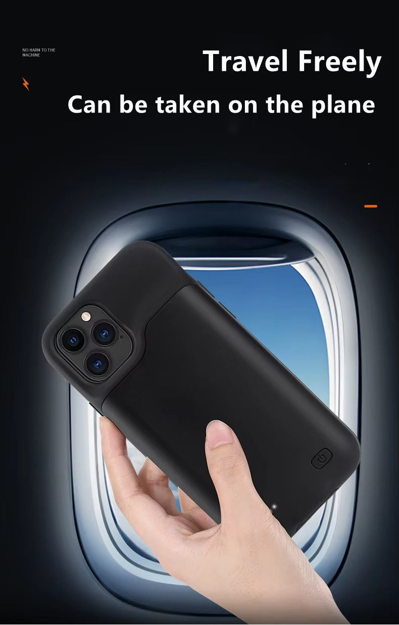 High Capacity Apple iPhone Case MagSafe Compatible, Camera Lens & Screen Protection, Ultra Thin Shockproof Magnetic Full All Around Protection Charging Cover with Built-In Battery